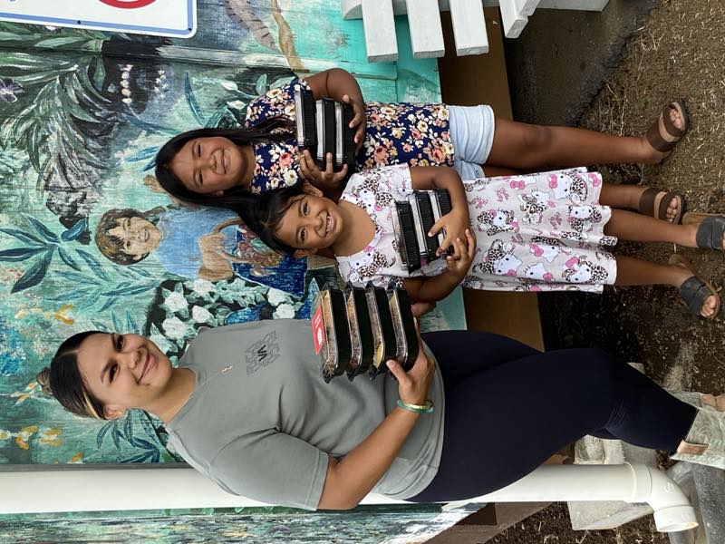 A family receives prepared meals